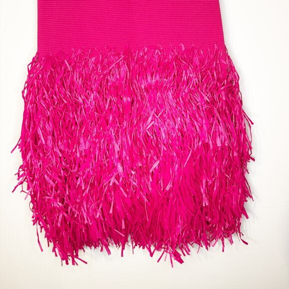 Aje Rushes Raffia Pink Ribbed Midi Dress Small NWT - Picture 6 of 10